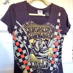 Harley Davidson capped sleeve tshirt